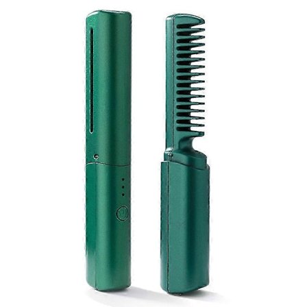 USB Oppladbar Mini Rettetang, Trådløs Rettetangbørste, Reise Rettetang, Bærbar Elektrisk Rettetang Kam Oppvarmet Hårbørste