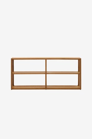 Kave Home - Hyllykkö Maymai massiivitammea, 180 x 81 cm - Ruskea - - Homeroom