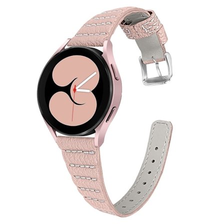 Samsung Galaxy Watch 4 Classic (46mm) / (44mm) / (40mm) klockarmband i äkta läder - Rosa