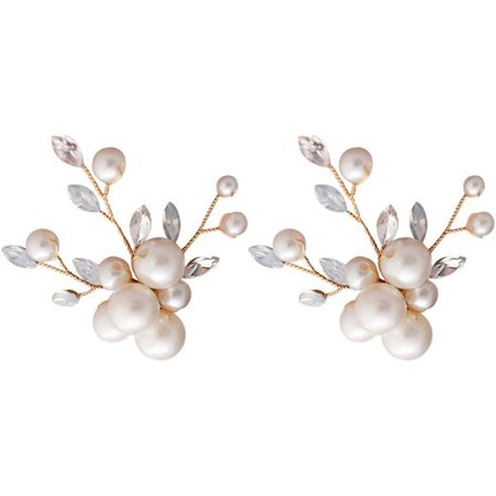 1 Par Perlesko-clips Rhinestone Krystal Brudesko Spænder Dekorative Blomstersko Charms DIY Blomster Sko Dekoration til Bryllupsfest Sko Tilbehør