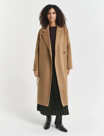 GANT Handstitched Belted Coat - Beige - M