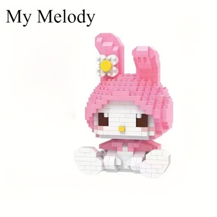 Sanrio DIY byggeklosssett inkluderer byggeklosssett med Hello Kitty, Kuromi, My Melody og Cinnamoroll for å lage søte skrivebordsdekorasjoner.