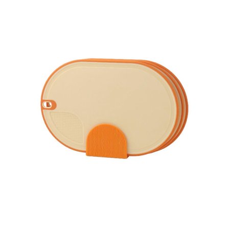 Skärbräda Livsmedelsgodkänd Dubbelsidig Halkskyddande Plastskärbräda med Hållarbas för Kött Grönsaker 3st