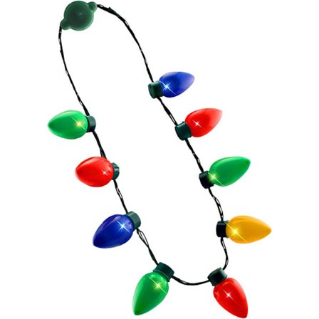 Original LED lysende julepære halskæde festartikler grim X