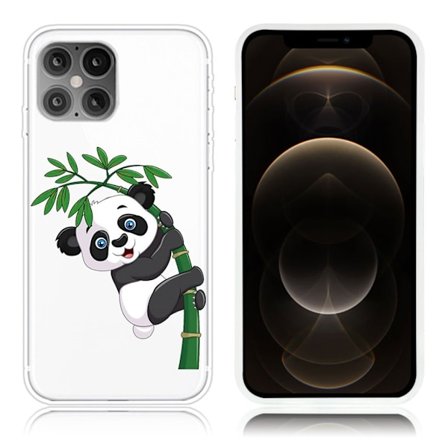 Deco iPhone 12 Pro / iPhone 12 skal - Panda Klättrar På Bambu