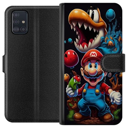Yhteensopiva Lompakkokotelo Samsung Galaxy A51 Mario ja ystävät