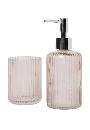 Åhléns Home Badrumsset 2 delar Badrumstillbehör Rosa ONESIZE