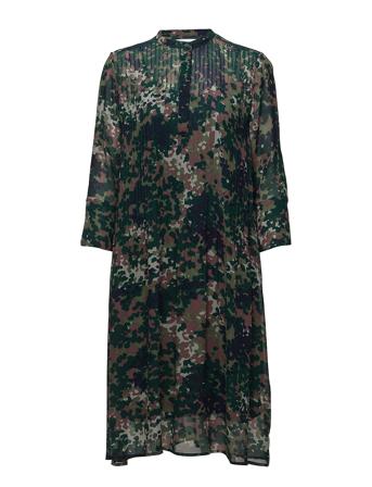 Elm Shirt Dress Aop 9695 Knelang Kjole Grønn Samsøe Samsøe