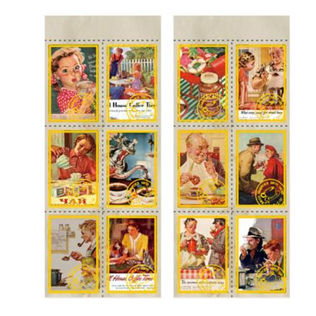 20 stk dekorative papirark med varmfoliering i vintage-stil, skrapbooking-materiale for DIY-kunst og håndverk, type 3