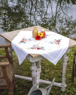 Broderikit Tropiske Blomster - Dug - Vervaco