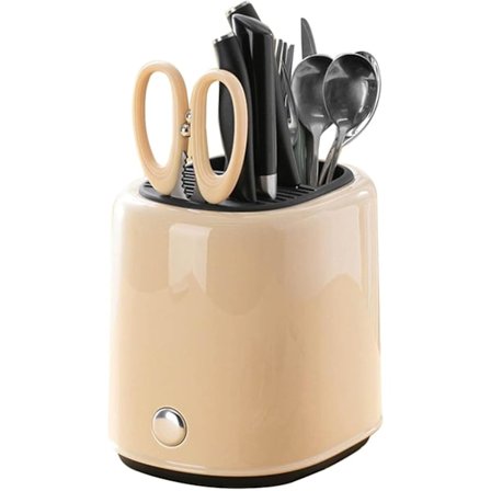 Knivblokk ABS metall avtakbar knivholder redskapsholder moderne stil kjøkken benkeplater kniv kjøkkenredskaper oppbevaringsstativ for skje, gaffel, 