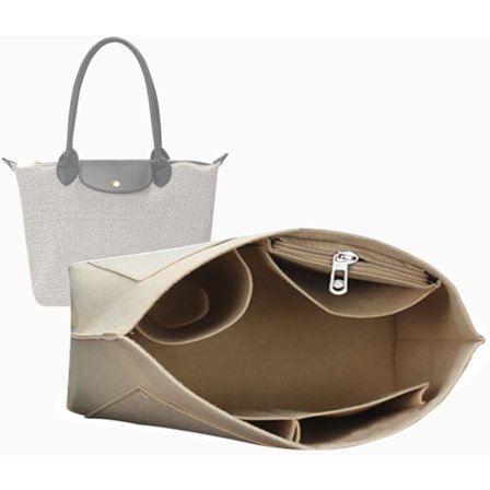 Taskeorganisatorindsats til tasker til kvinder (Stor) Håndtaskeorganisator. beige-L