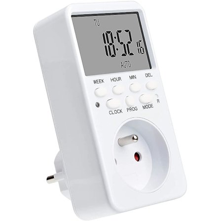 Digital programmerbar uttag, timer veckovis eluttag med 20 program, 24h
