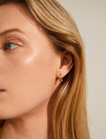 Pilgrim Alberte Organic Shape Hoop Earrings - Gold - ONE SIZE