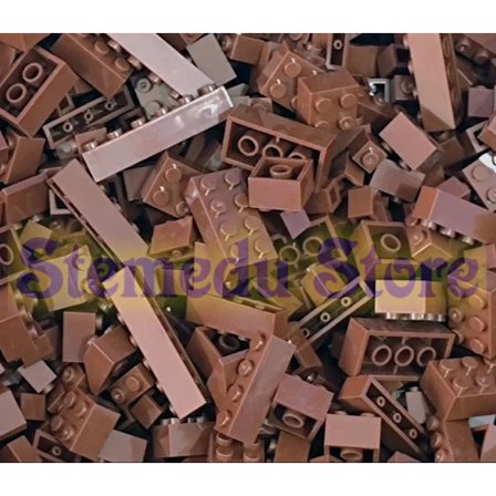 125 g byggeklodser i bulk - farvesorterede klodser og plader, kompatible med lego