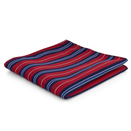 Punainen & sininen ommeltu taskuliina for Men