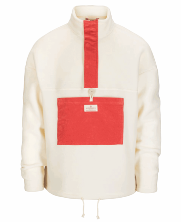 Amundsen V-Bond Cord Fleece Mens Natural/Weathered Red