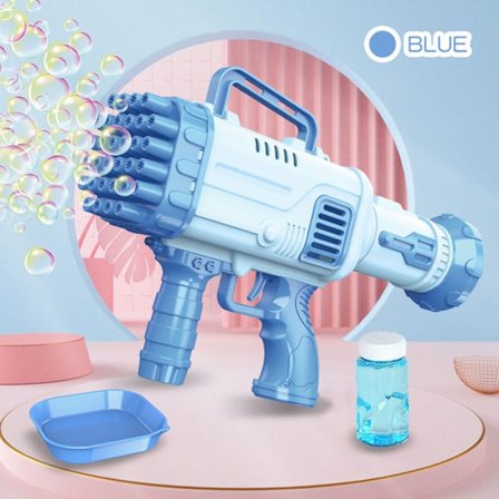 Elektrisk Bubble Gun Gatling Bubble Machine BLÅ