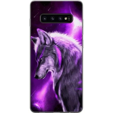 Samsung Galaxy S10 Gjennomsiktig deksel Lilla Ulv