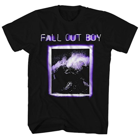 Fall Out Boy T-shirt Neon Wave Inramad Bild Fall Out Boy Tröja