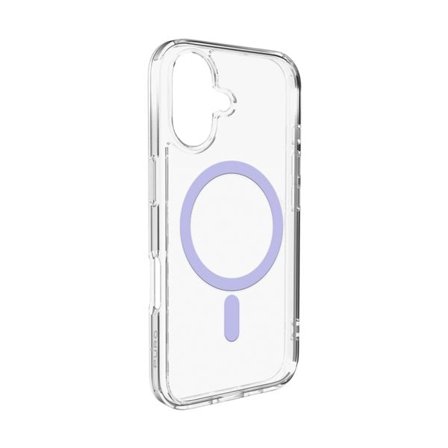 Puro Lite Mag TPU+PC Fodral Kompatibel med MagSafe för iPhone 17 - Transparent med rosa ring