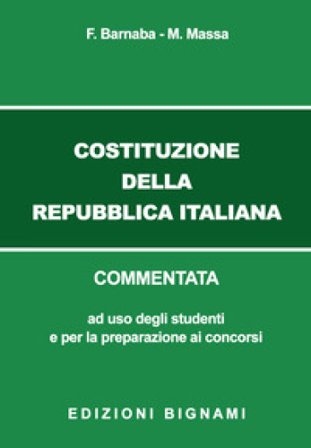 Costituzione della Repubblica italiana F. Barnaba