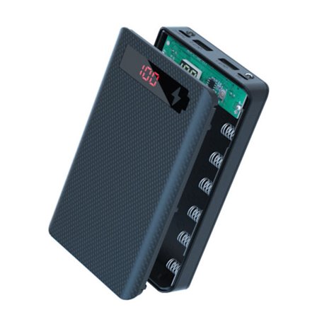 18650 Power Bank för Case Dual USB Mobiltelefon Laddning Trådlös Laddare Batterilåda Mobiltelefon Ersättningsdelar
