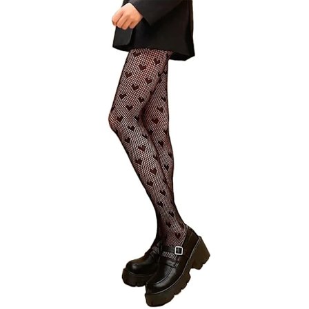 Fisknätsstrumpor Tights Tights Hög Midja Ihåliga (litet hjärta) för Kvinnor