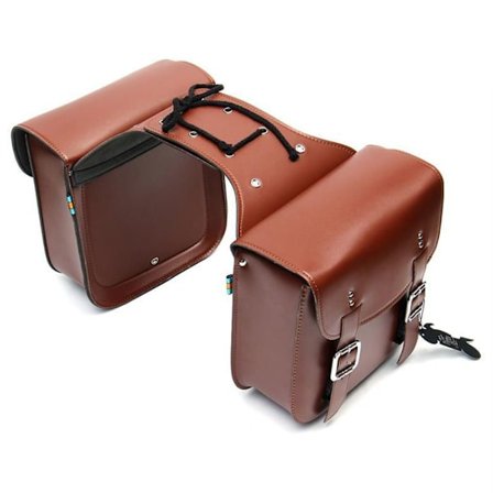2 stk. Motorsykkel Salveske Motorsykkel Verktøyveske BRUN