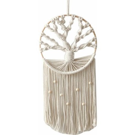 Makramé veggteppe, bohemsk makramé veggdekorasjon, drømmefanger i bomull, håndlaget drømmefanger, håndlaget veggdekorasjon, til soverom og hjemmedekor