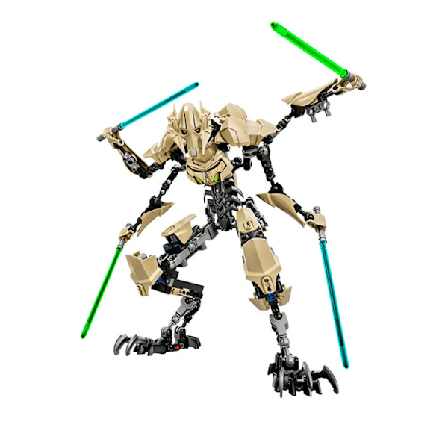 delikat Star Wars General Grievous Byggesæt Actionlegetøj til