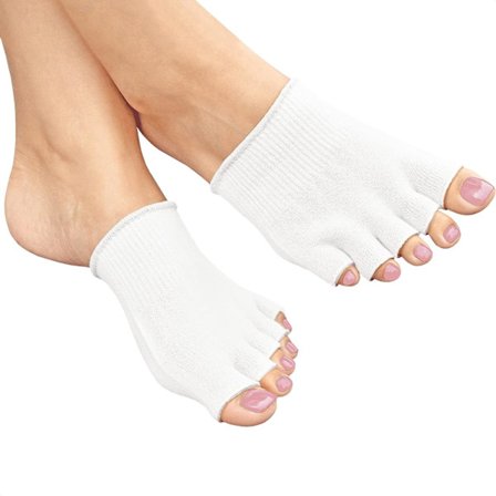 Gel tåseparatorstrumpor för kvinnor - Tåseparator fotvård 1 dubbel tåseparator pedikyr tåspridare kompressionsstrumpa gel