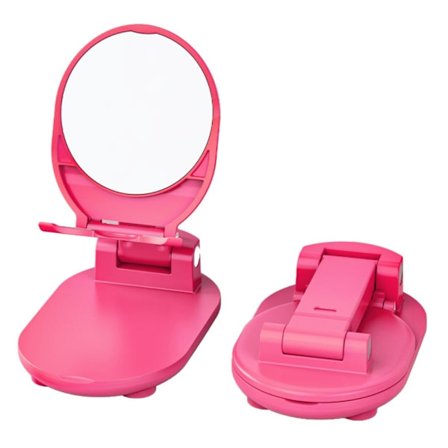 Universellt vikbart telefonfäste för skrivbord med sminkspegel - Ros