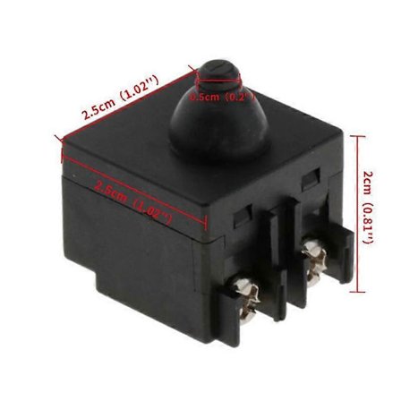 2 stk. udskiftnings trykknapkontakt kompatibel med vinkelsliber Gws6-100 polermaskine