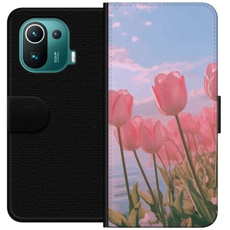 Plånboksfodral till Xiaomi Mi 11 Pro med Rosa Tulpaner