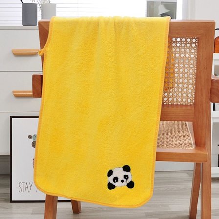 Coral Velvet Handduk Ansiktshandduk GUL