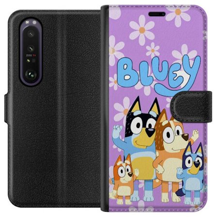 Yhteensopiva Lompakkokotelo Sony Xperia 1 III Stitch kouluehtona kirjojen, kynien ja repun kanssa värikkäässä kawaii-kuvituksessa