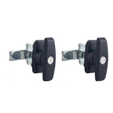 T-handtag Lås/Spärr Låsta Lika Svart Belagd Passar för Skåp Garage Brevlåda Låda Arkivskåp Garderob OJE