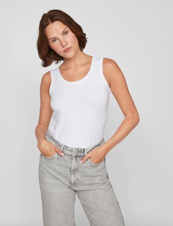 Vila Vinora Tank Top - Noos - White - S