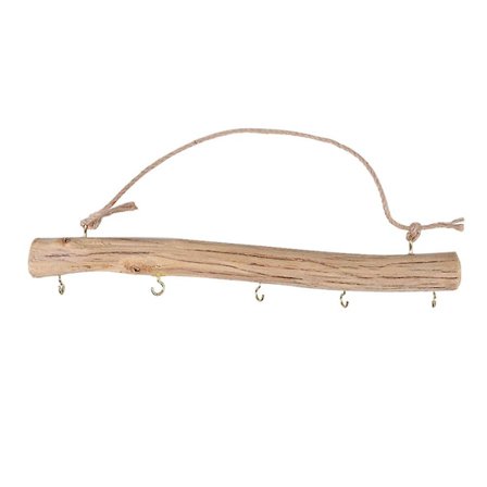 Träväggmonterad Organiserare med Krokar Dekorativ Dörrhängare för Kläder Nycklar Prydnadsföremål