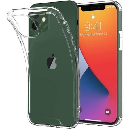 Skyddande skal - E.F.CONNECTION - för iPhone 12 Mini - Silikon TPU - Transparent - Stötsäker