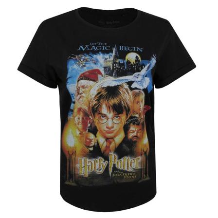 Harry Potter T-shirt För Dam/dam Poster M Svart