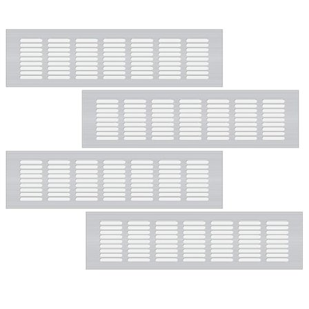 4 stk. interne ventilationsdæksler, ventilationsgitre, luftventilationsgitterdæksel, skabventiler til skab
