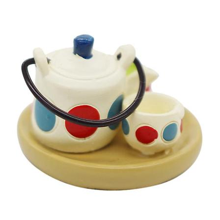 Fargerike Tekannedekorasjoner Harpiks Tekannedekorasjoner Matlek Miniaturscener Fotorekvisitter Hjem M