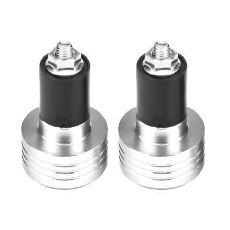 Par 22 mm Universal Aluminium Motorsykkelgrep Styreender Vektbalanseplugg Sølv