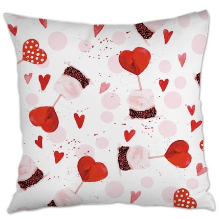 Alla hjärtans dag Prydnadskudde Örngott, 45x45cm Tvättbart Kuddfodral för Alla hjärtans dag-present