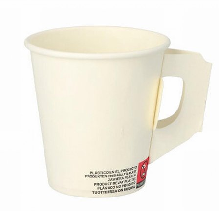 PAPSTAR Pappersbägare handtag 18cl vit 80/fp - Lyreco - Kök och servering - Engångsartiklar - Pappersbägare