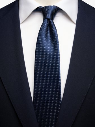 John Henric Men's Dunkelblau Krawatte Struktur Size 7,5