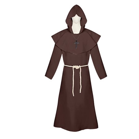 Halloween kostume middelalderlig munk dragt munk dragt troldmand kostume præst cosplay kostume sjal cos komplet sæt