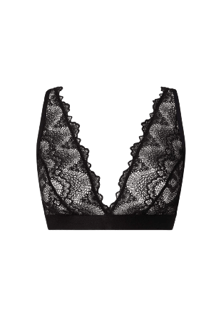 Understatement Lace Plunge Bralette Bh Dam Svart XS